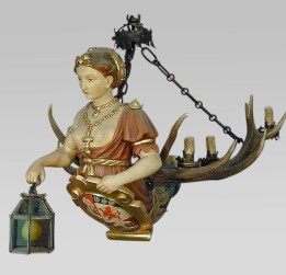 noble lady carrying a lantern
